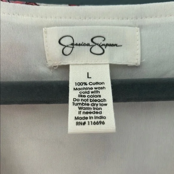 Jessica Simpson Pink Red Ruffled Wrap Midi Dress - Picture 2 of 8